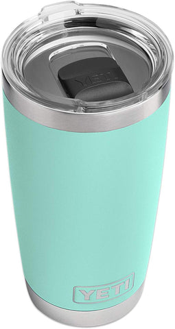 YETI Rambler side profile beside a ruler showing standard size fit