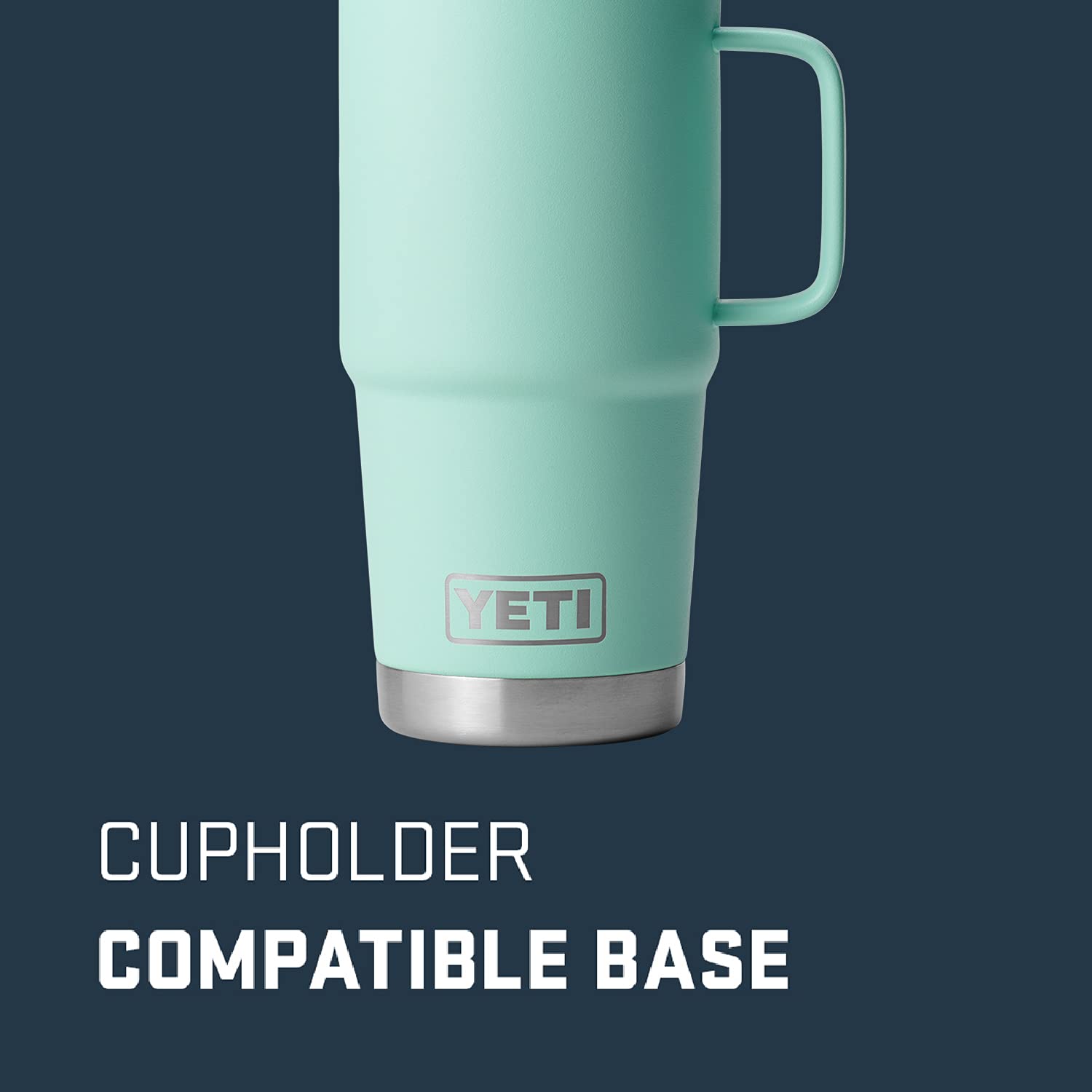 YETI Stronghold Lid close-up demonstrating secure twist-on closure and spill control