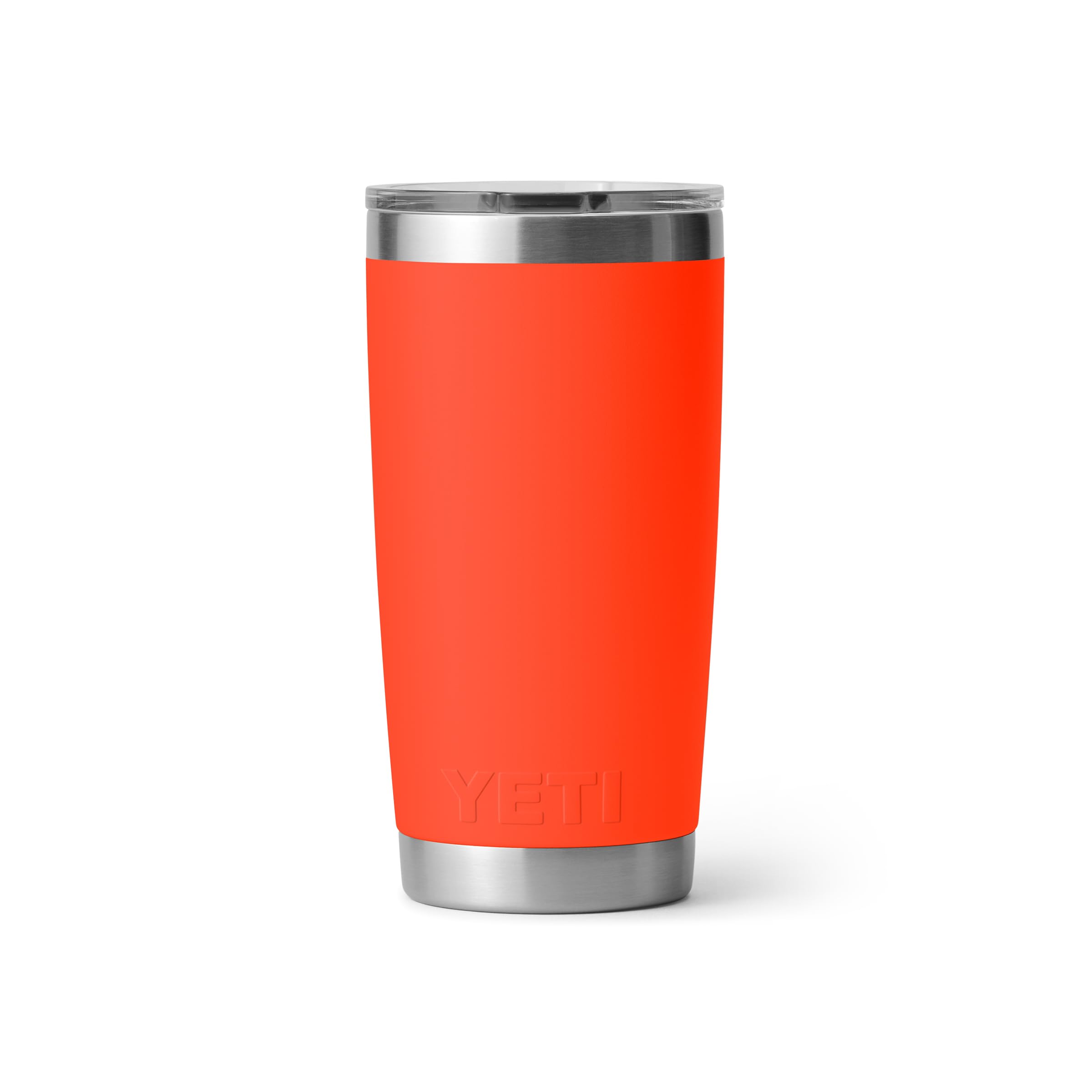 YETI Rambler with hot coffee in outdoor setting showing temperature retention