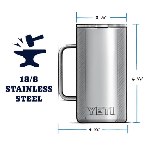 YETI stainless-steel interior detail showing durable, rust-resistant construction benefit