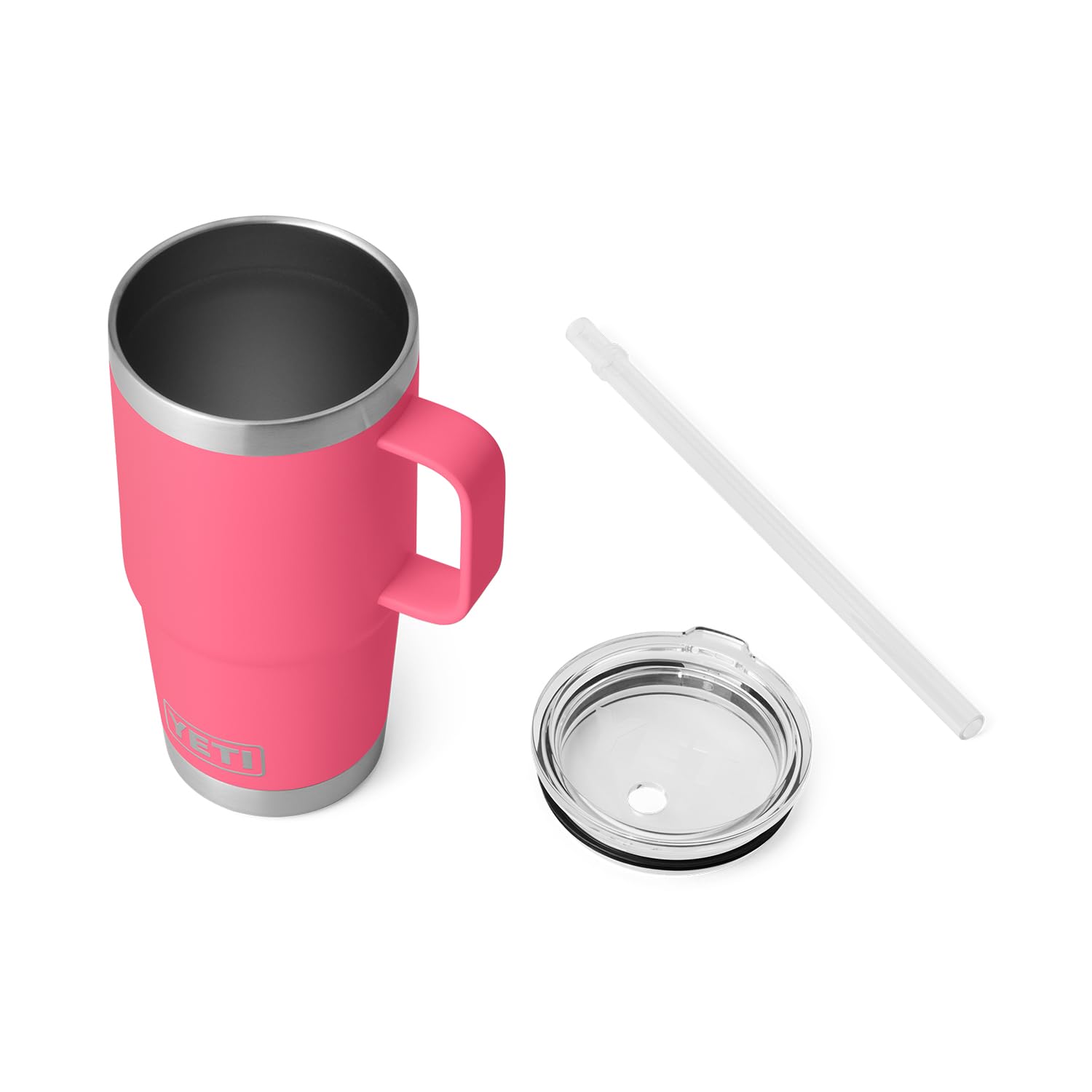 YETI Rambler seated in vehicle cupholder showing secure fit during commutes