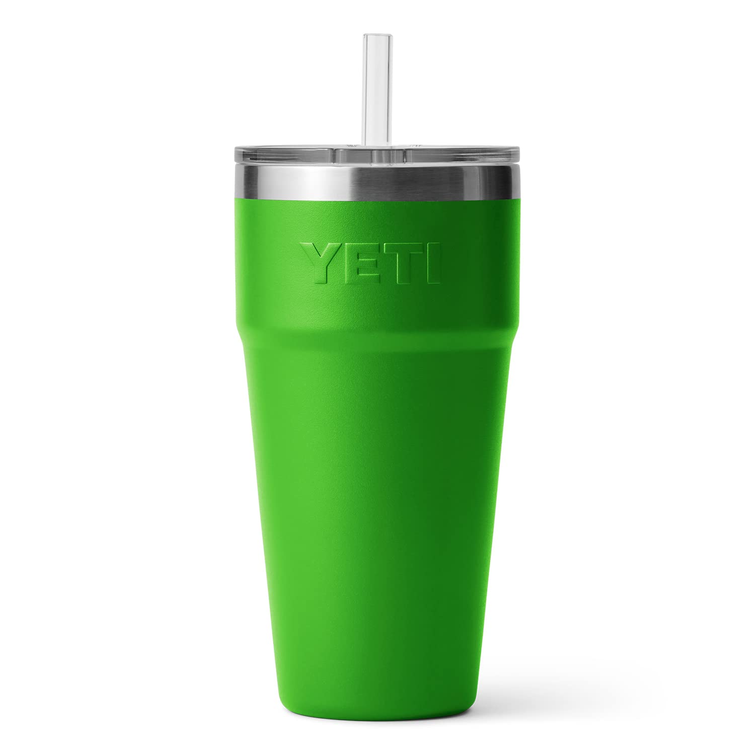 YETI Rambler seated in a standard car cup holder demonstrating travel-ready fit