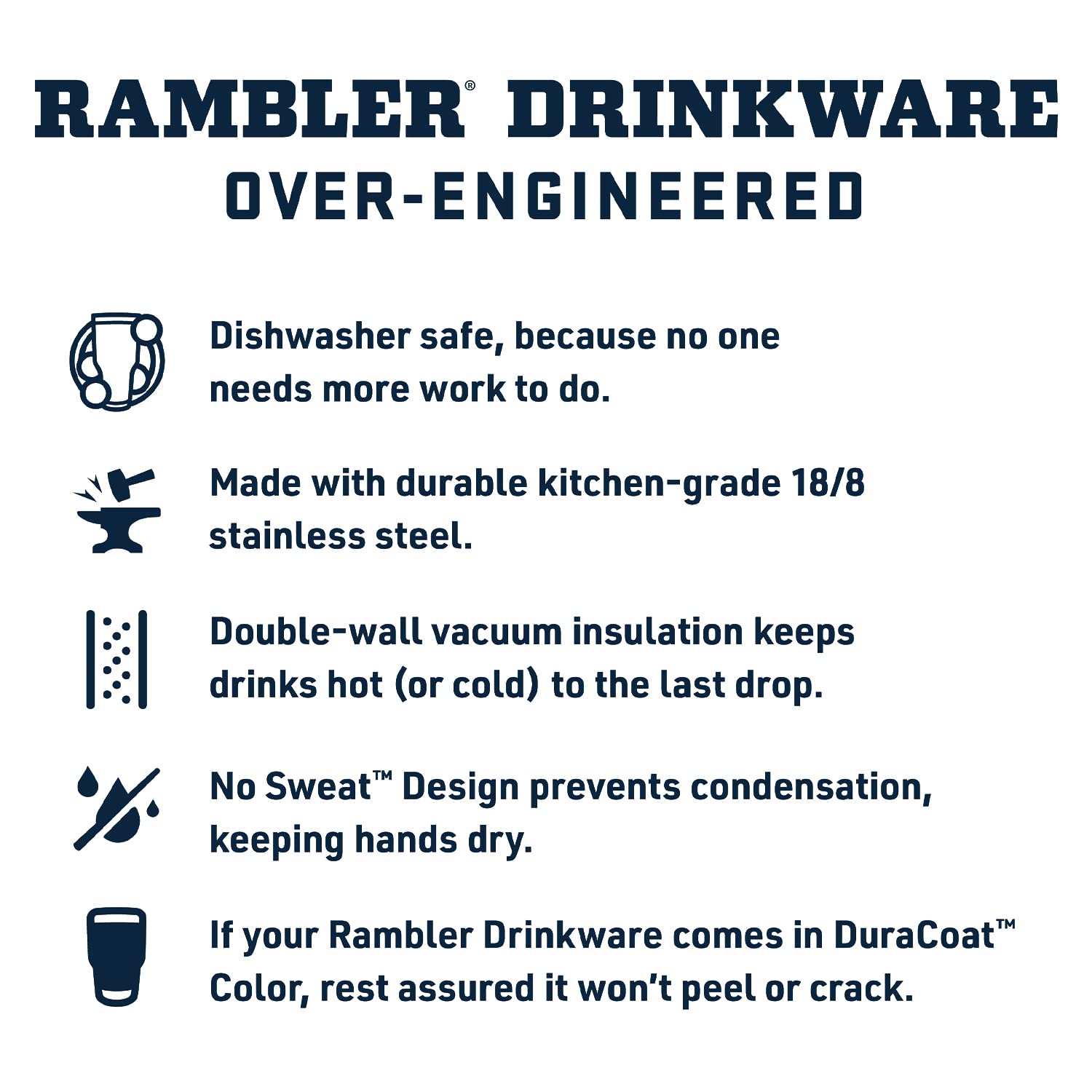 YETI Rambler insulation cutaway illustrating double-wall vacuum keeping drinks insulated