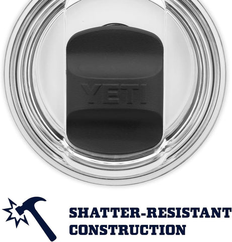 YETI Rambler stainless steel detail highlighting durable construction benefit