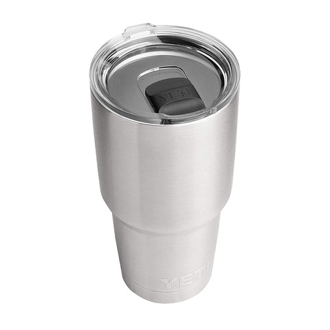 YETI Rambler 30 oz front view showing sturdy stainless design and capacity