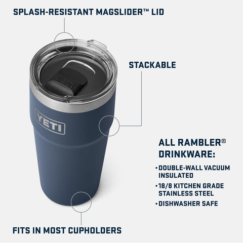 YETI Rambler MagSlider lid close-up showing magnetic slider for spill reduction