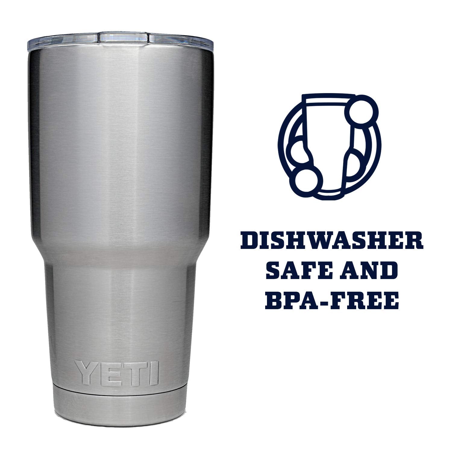 YETI Rambler stainless finish texture resistedents and durable for trips