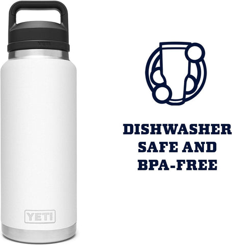 YETI Rambler on a trail demonstrating outdoor-ready durability benefit