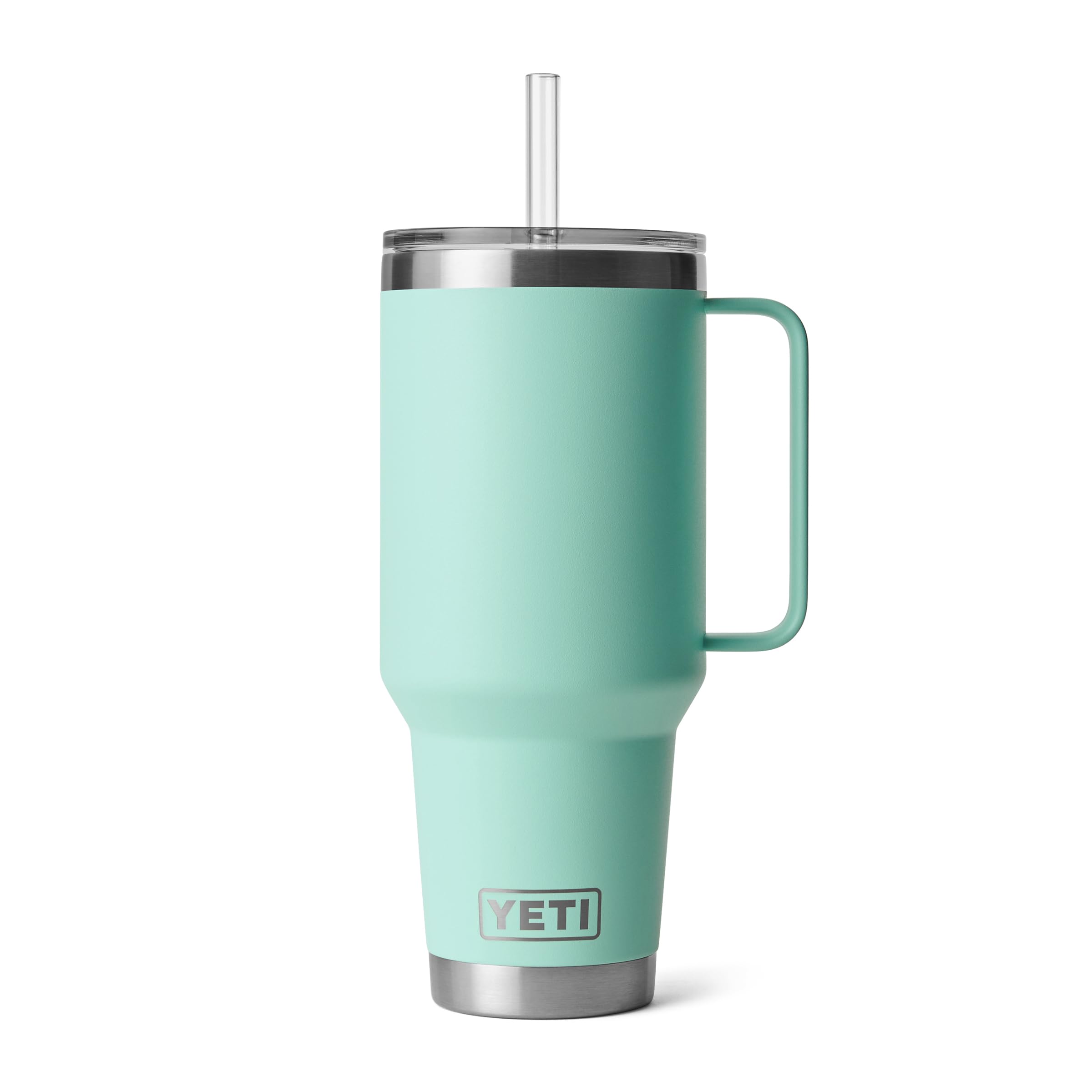 YETI Rambler 42 oz front view in seafoam showing capacity and sleek finish