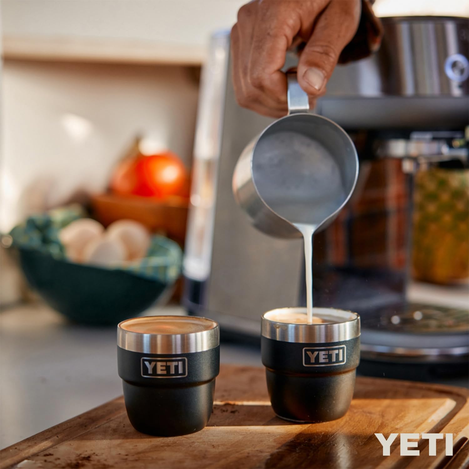 YETI Rambler close-up of DuraSip ceramic lining for cleaner tasting drinks