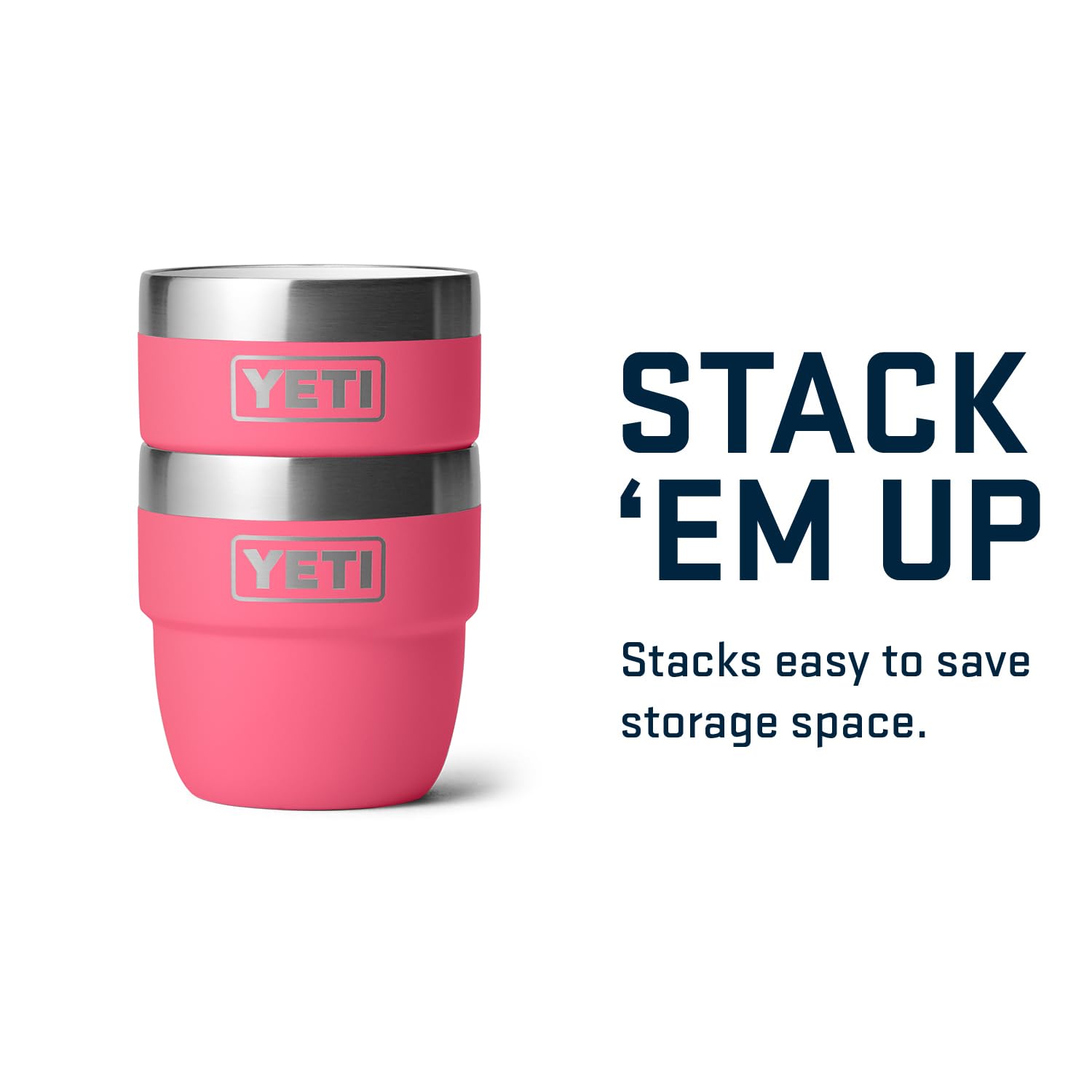 YETI Rambler cup placed under espresso machine demonstrating barista fit