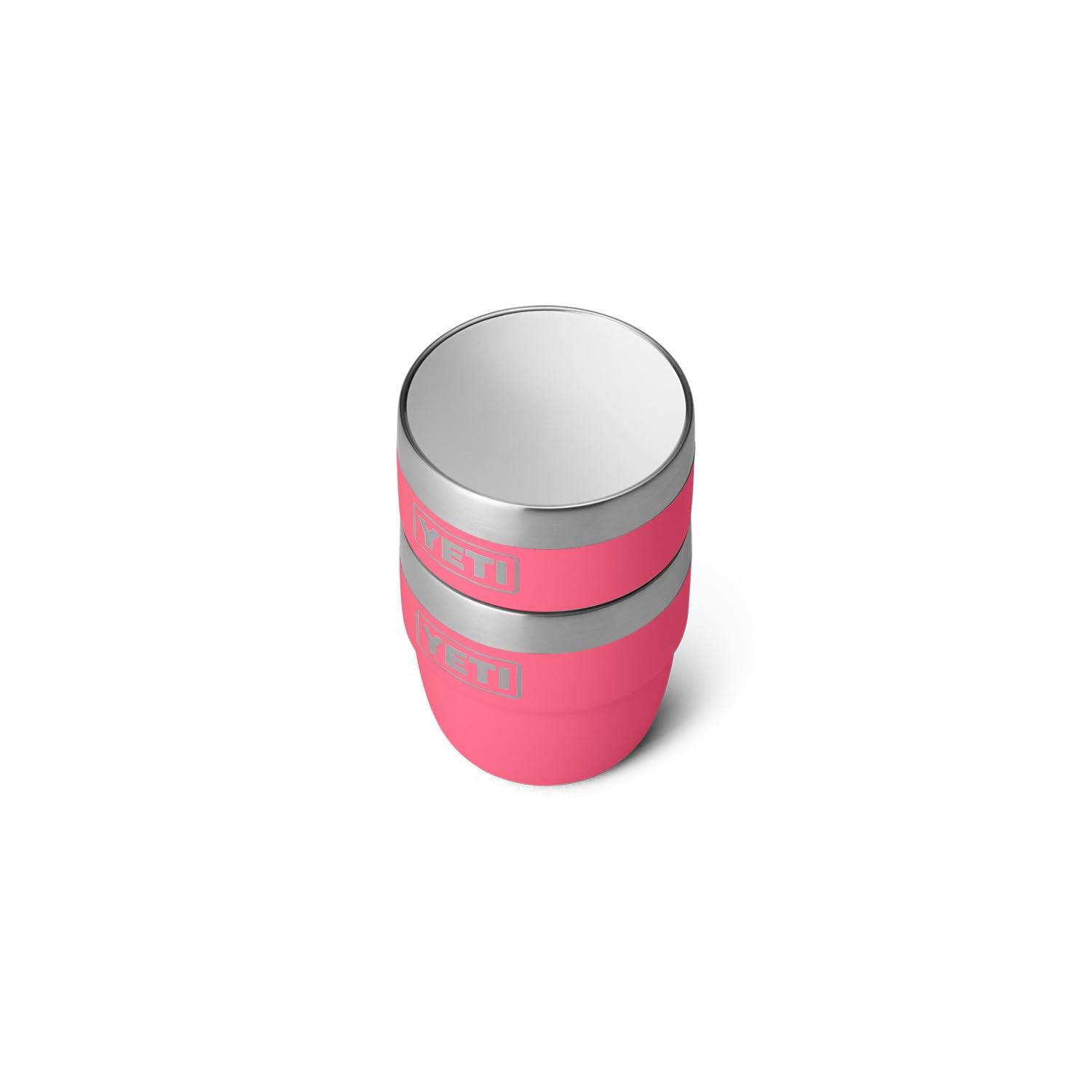 YETI Rambler cups in camp kitchen conveying rugged travel-ready convenience