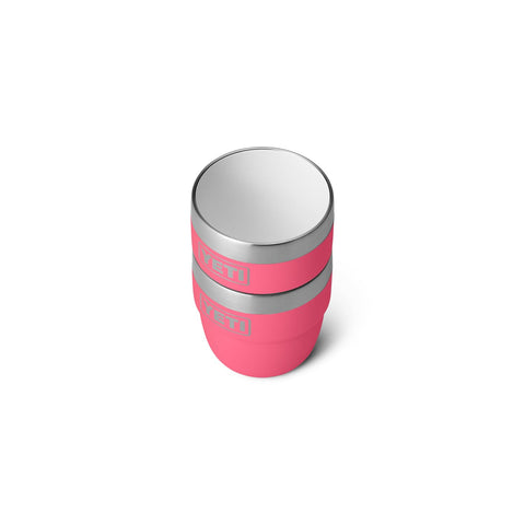 YETI Rambler cups in camp kitchen conveying rugged travel-ready convenience