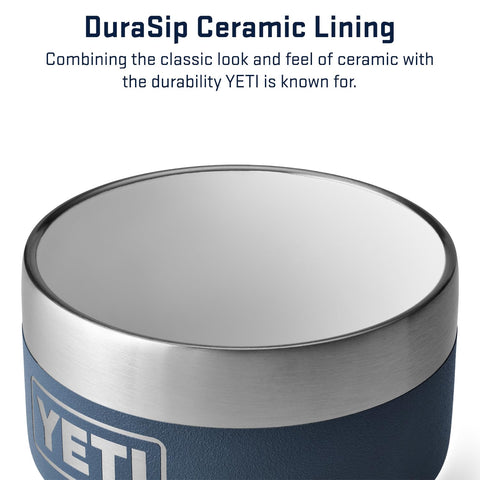 YETI Rambler top view with espresso demonstrating proper fit and preserved crema