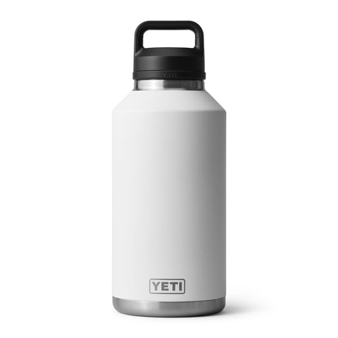 YETI Rambler front view showing capacity and white finish for easy identification