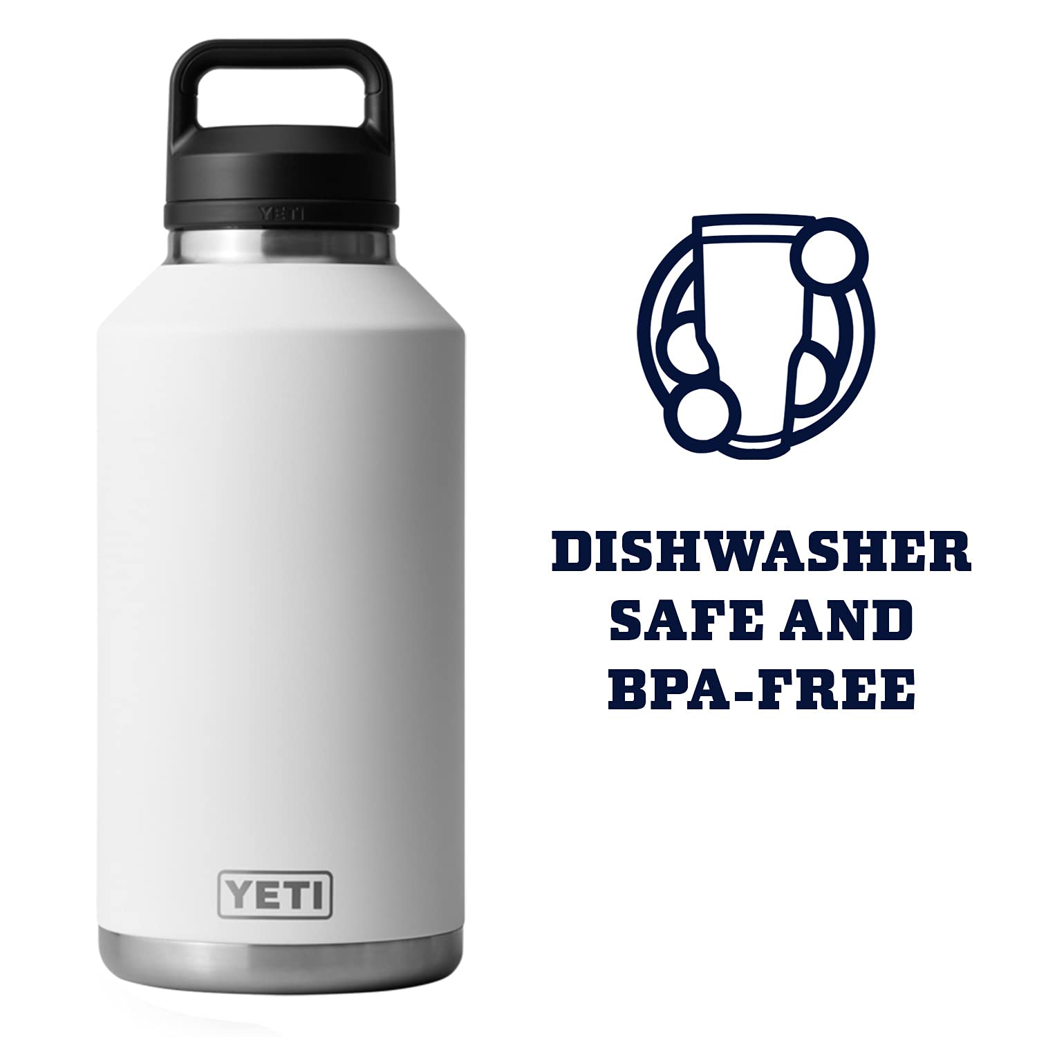 YETI Rambler inside backpack showing scale and travel-friendly large capacity