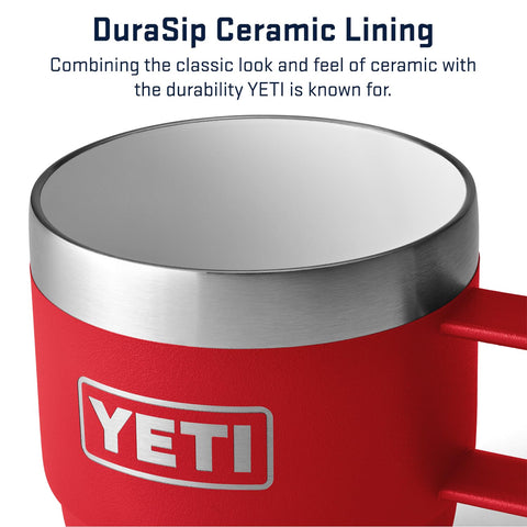 YETI Rambler DuraSip ceramic lining close-up showing smooth interior and flavor protection