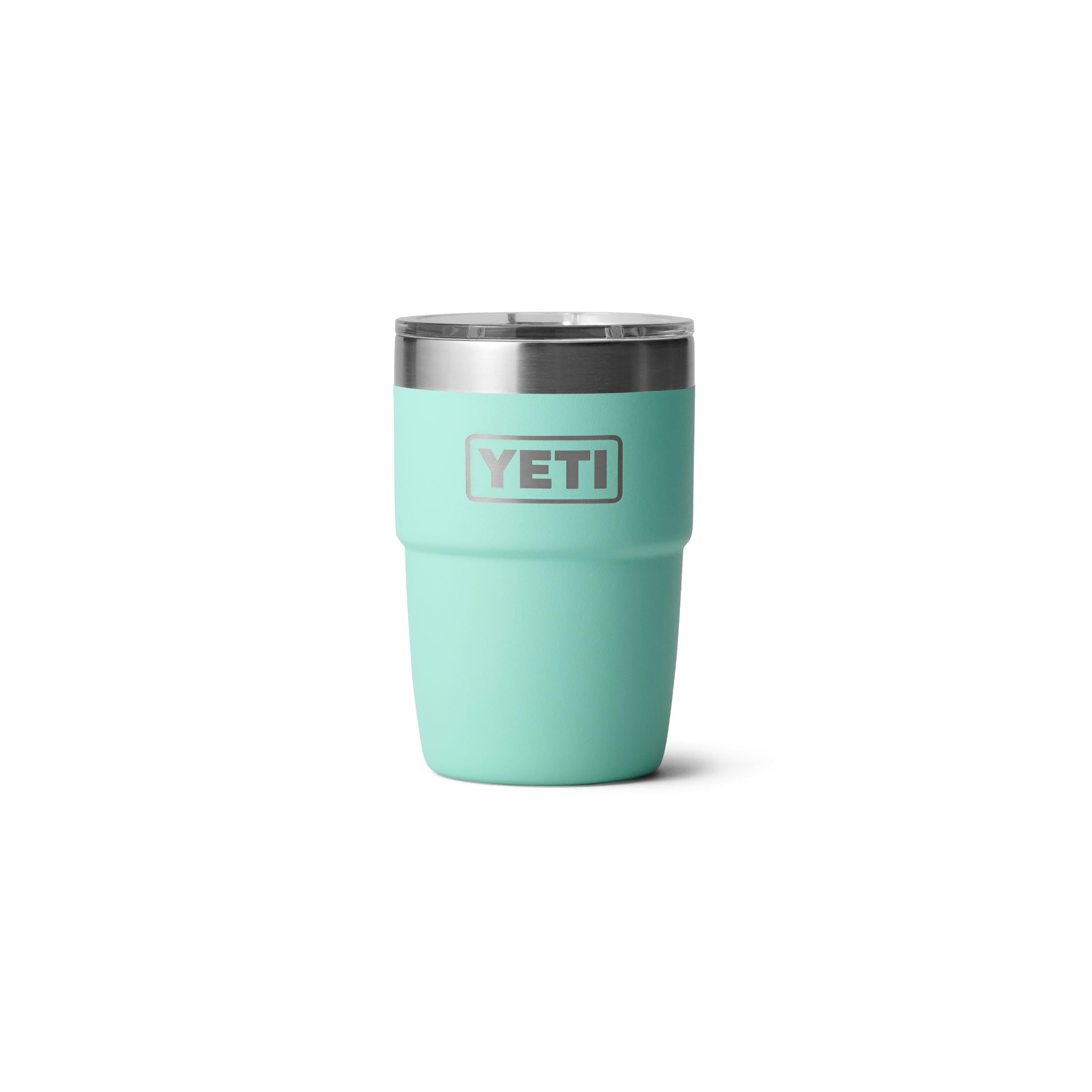 YETI Rambler 8 oz seafoam front view showing compact design and durable finish