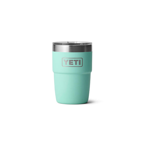 YETI Rambler 8 oz seafoam front view showing compact design and durable finish