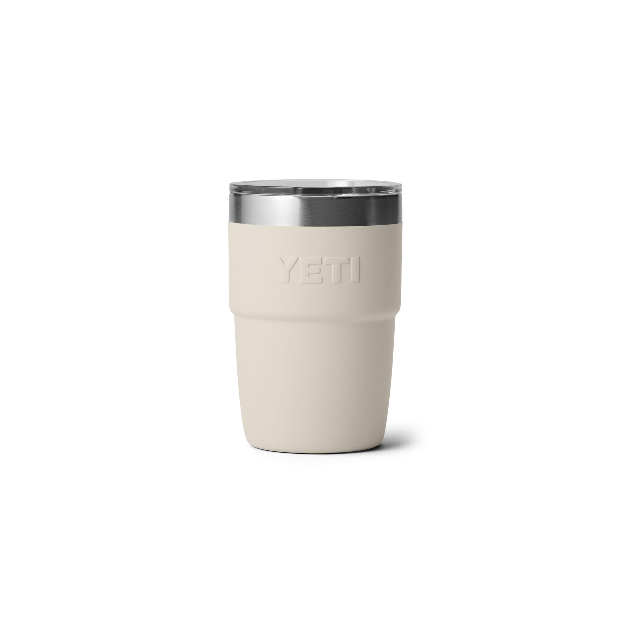 YETI Rambler held in hand for scale showing compact size and portable convenience