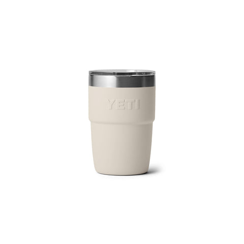 YETI Rambler held in hand for scale showing compact size and portable convenience
