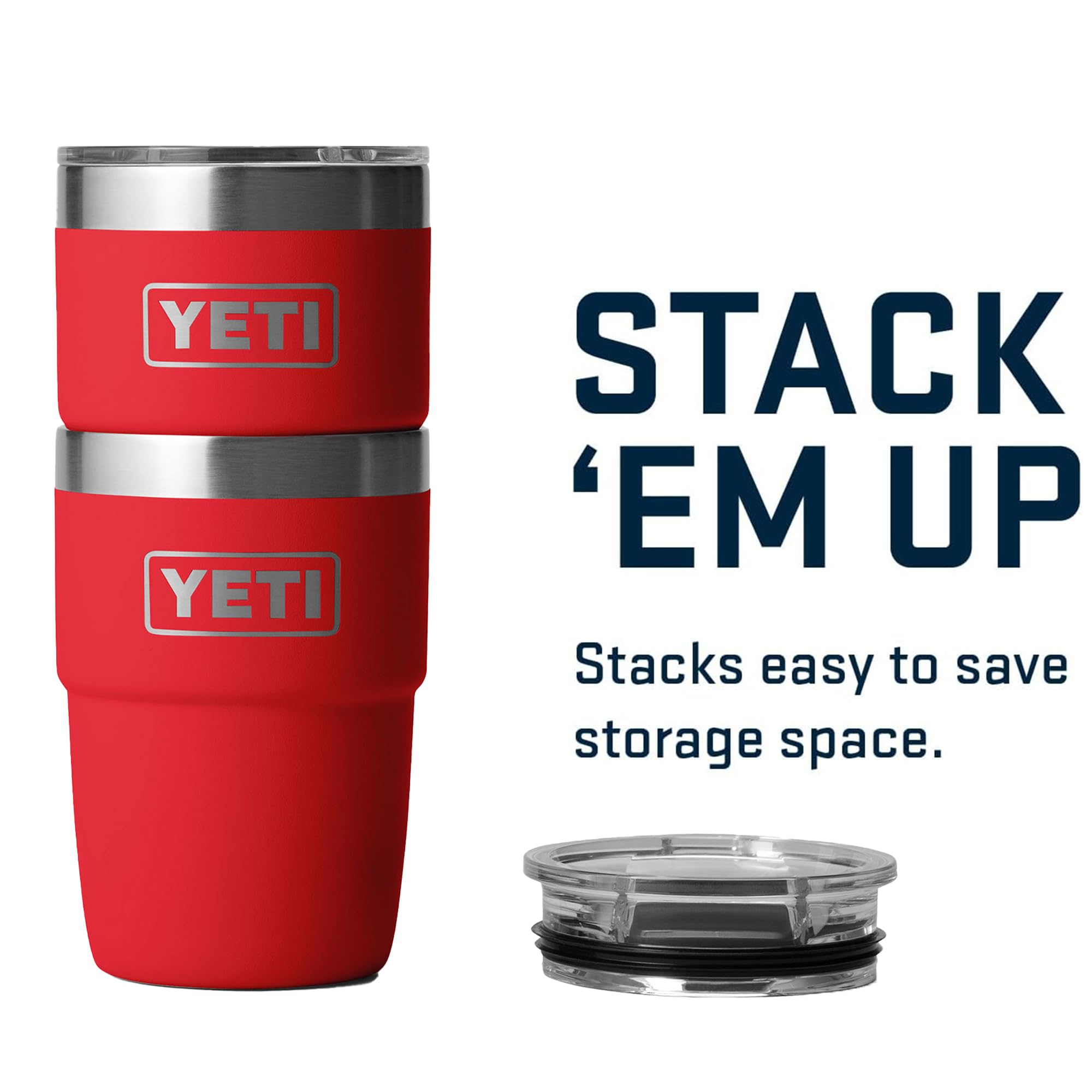 YETI Rambler under espresso machine showing barista-friendly fit for shots