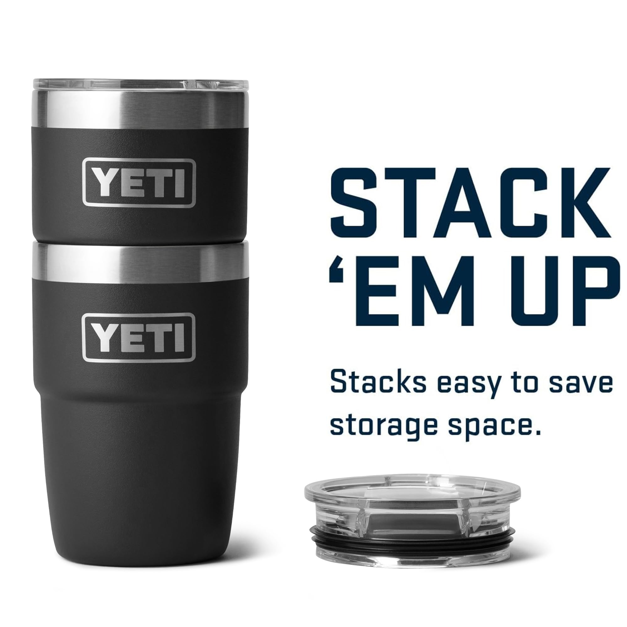 YETI Rambler under espresso machine showing barista-friendly fit and convenience