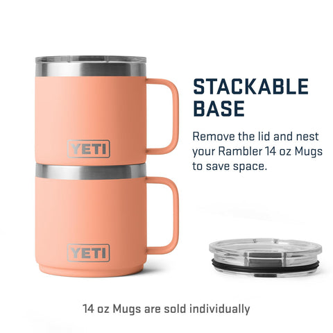 YETI Rambler base and label close-up showing material grade and rust resistance