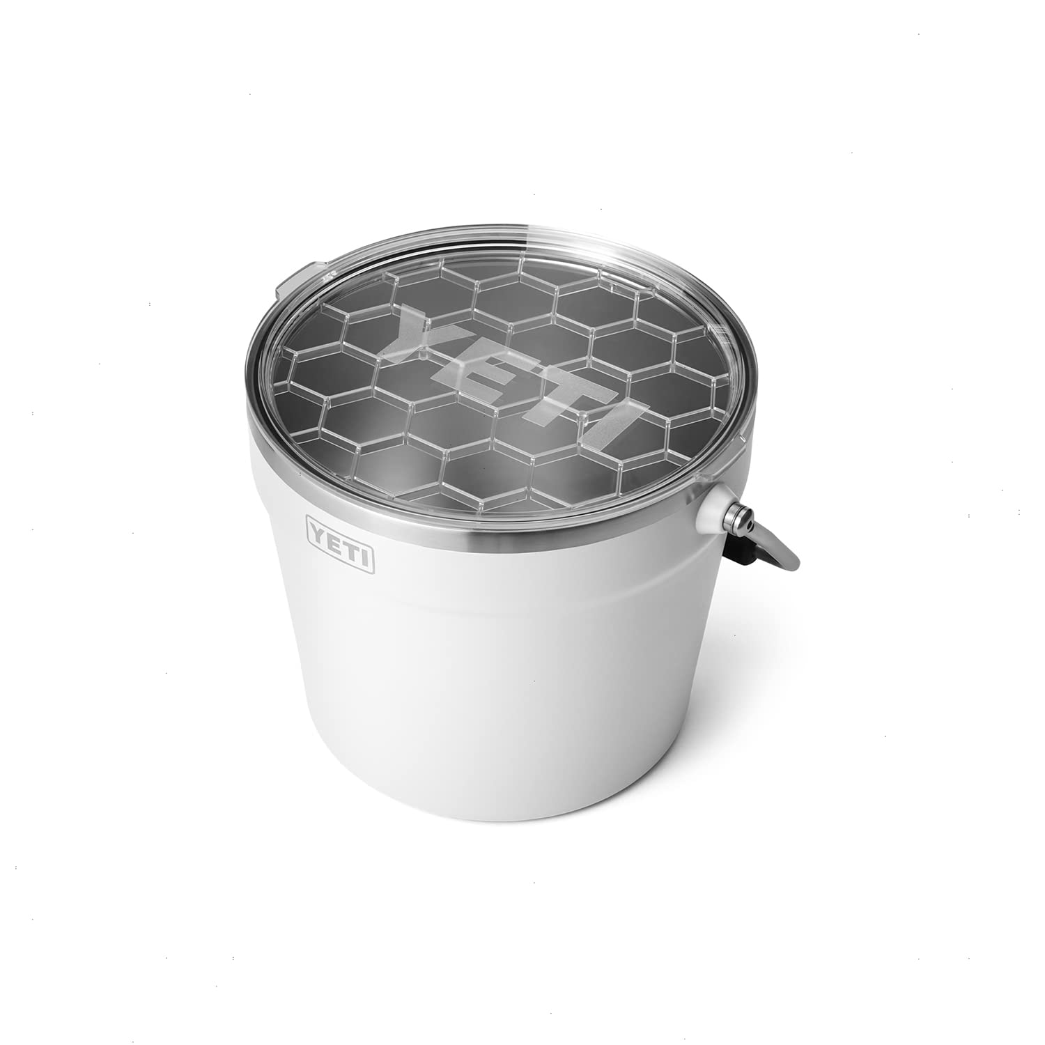 YETI Rambler beverage bucket rotating handle close-up showing comfortable, strong grip