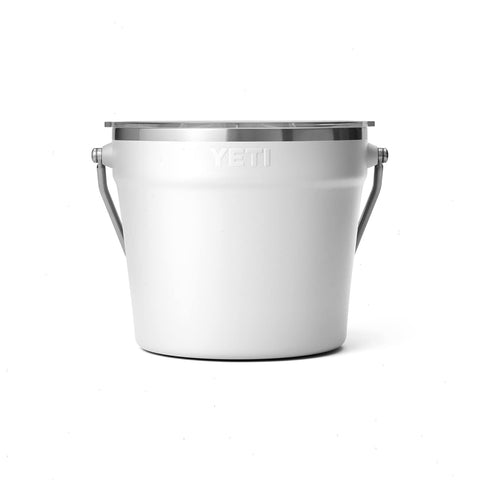 YETI Rambler beverage bucket on patio with drinks illustrating easy outdoor entertaining
