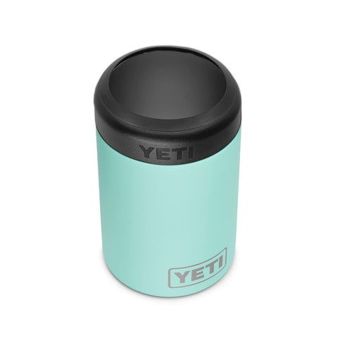 YETI Rambler Colster seafoam front view shows durable insulated design benefit: cold retention