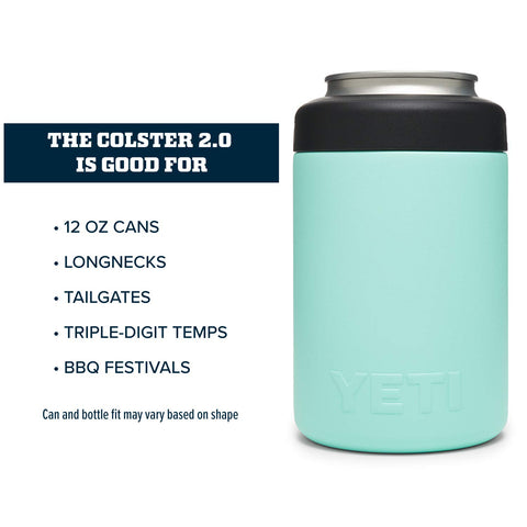 YETI Rambler Colster with standard 12 oz can in place demonstrating stable fit benefit