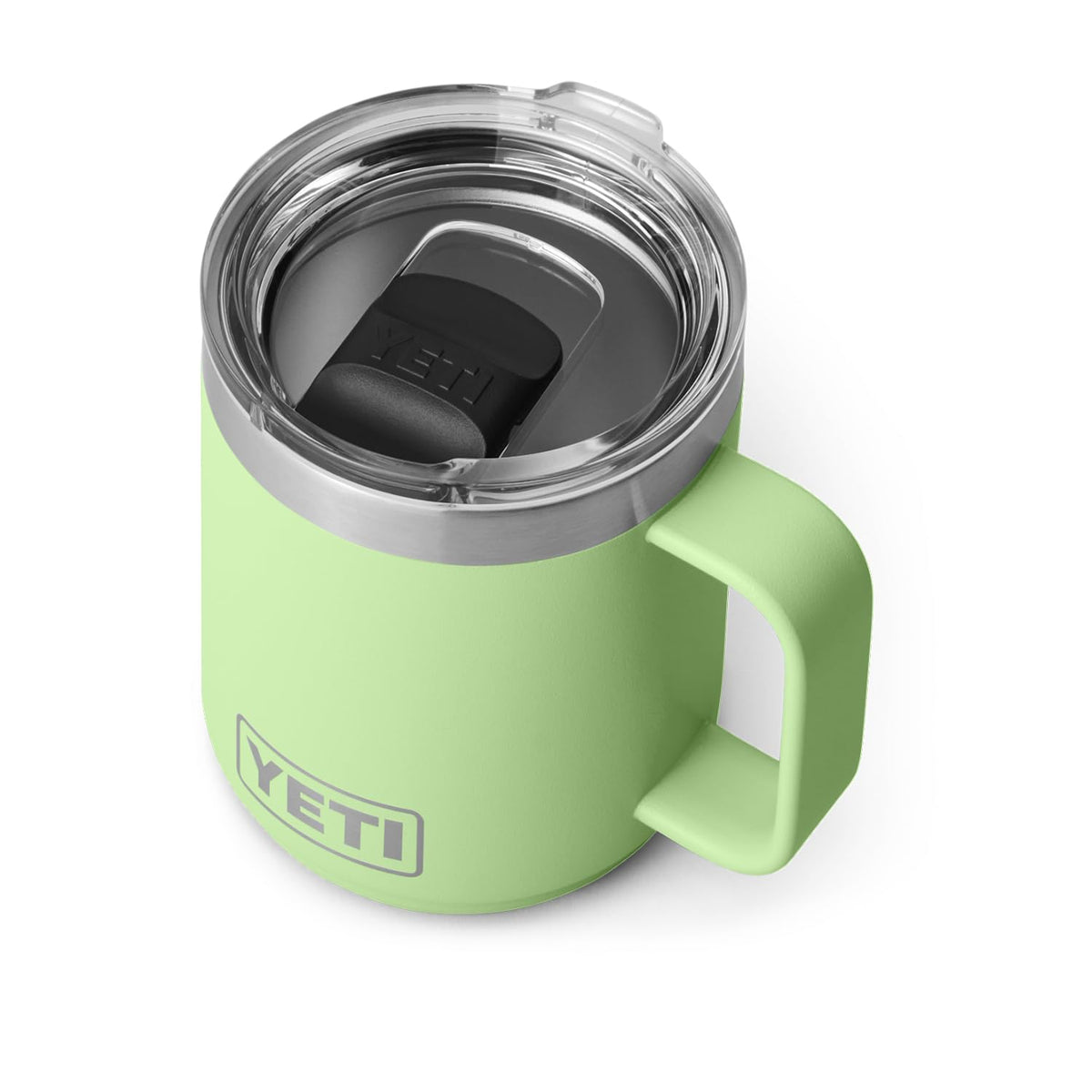 YETI Rambler front view showing Key Lime finish and compact benefits