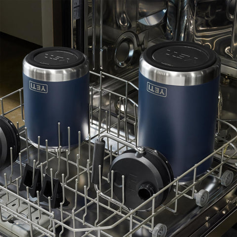 YETI Rambler in a dishwasher rack to show easy cleaning and low maintenance