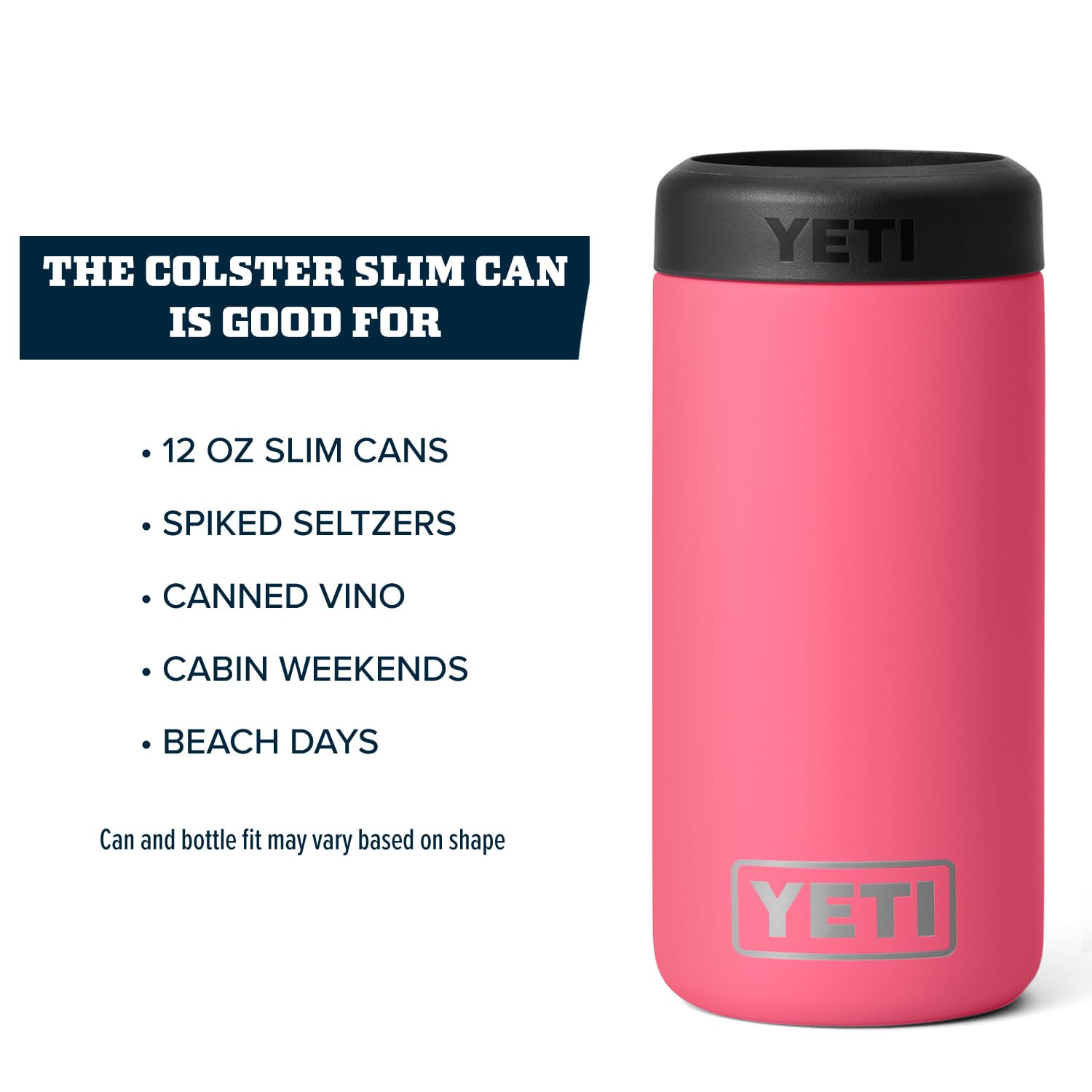 YETI Rambler held in hand demonstrating comfortable grip and no-sweat benefit