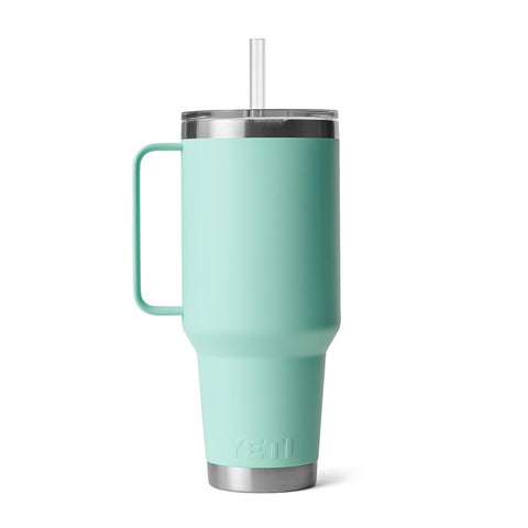 YETI Rambler on a hiking pack illustrating rugged outdoor portability