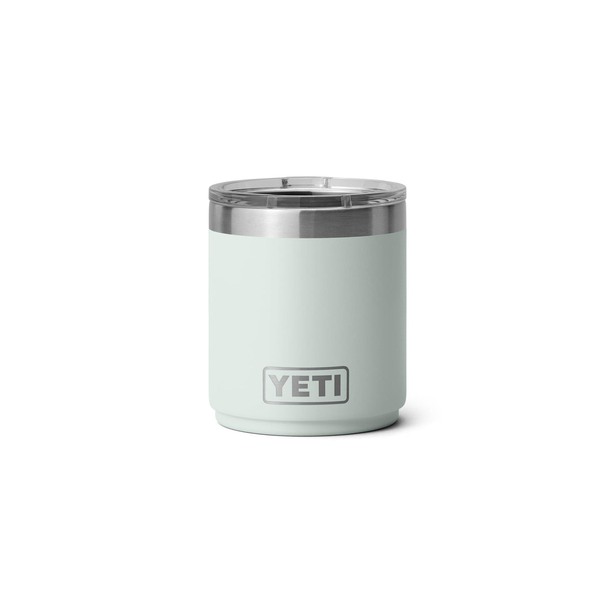 YETI Rambler lowball front view shows rugged finish and compact convenience