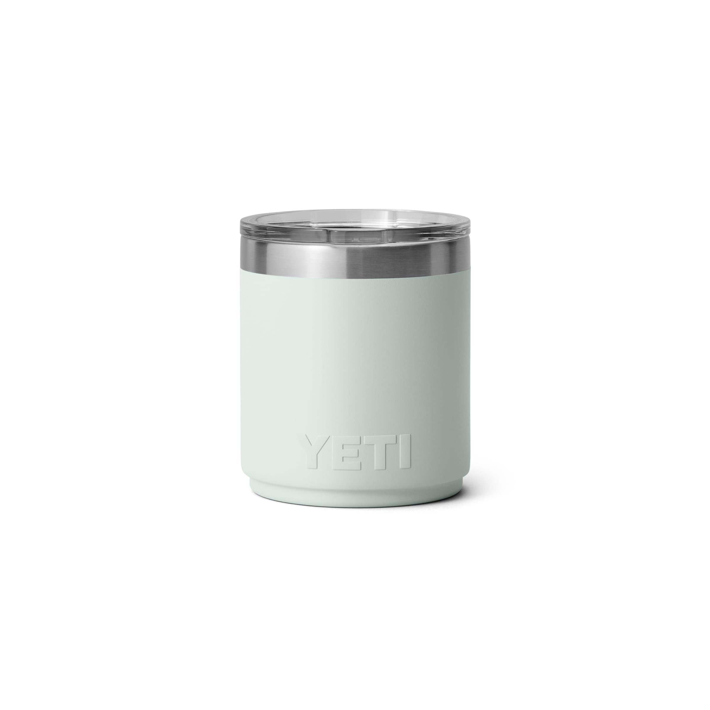 YETI tumbler held in hand showing compact size and comfortable grip