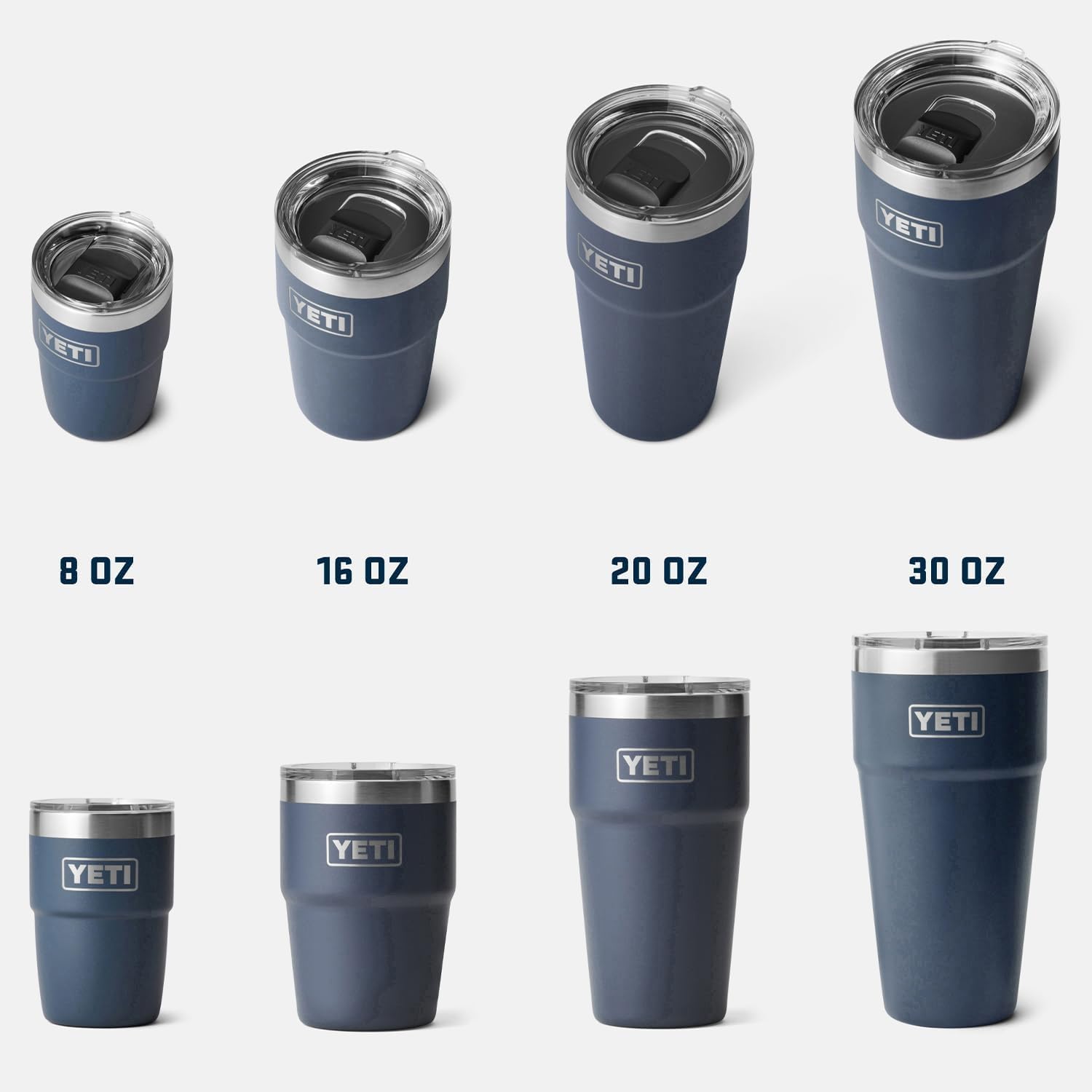 YETI Rambler held by hand to show compact 16 oz scale and portability