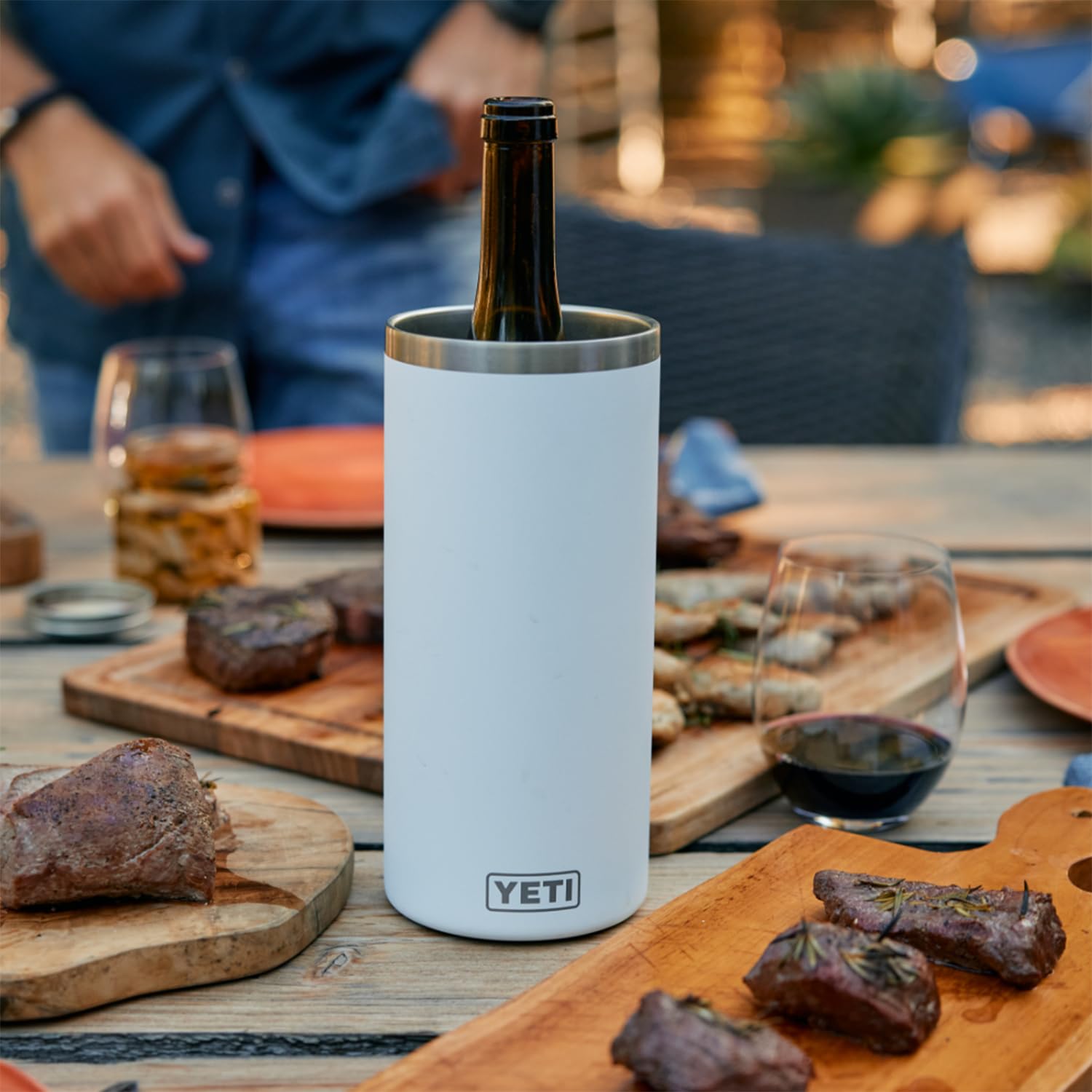YETI Riveted silicone landing pad close-up showing cushion to protect bottle and reduce noise