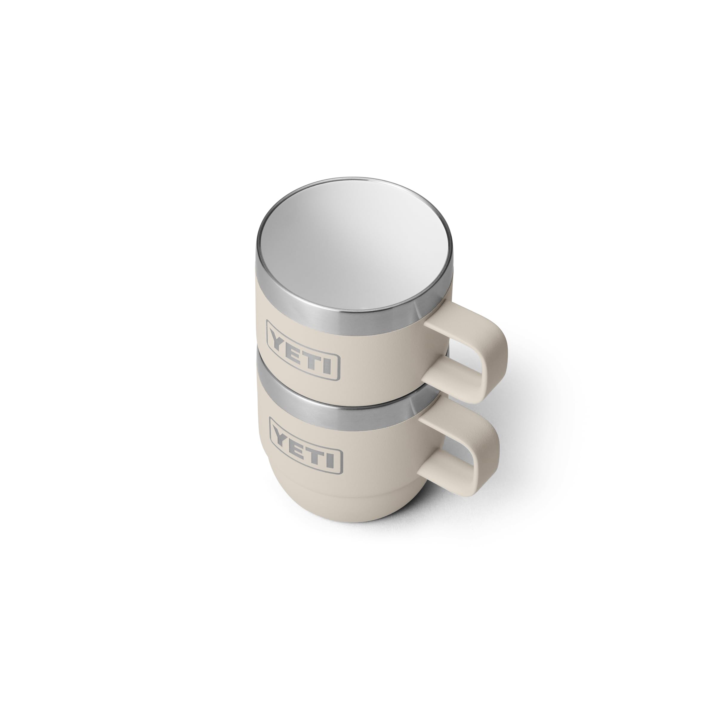 YETI Rambler next to a standard cup showing scale for portion control and travel