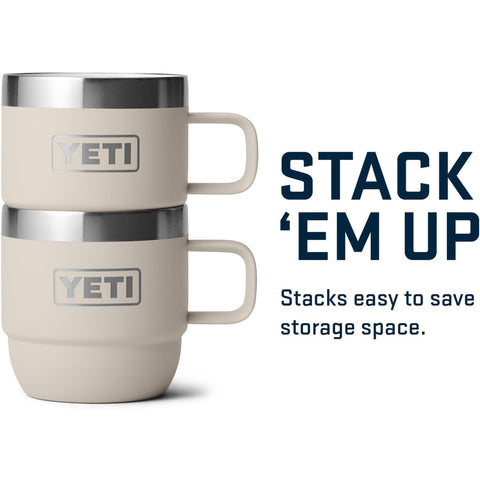 YETI Rambler stacked mugs to save space and simplify storage on counters