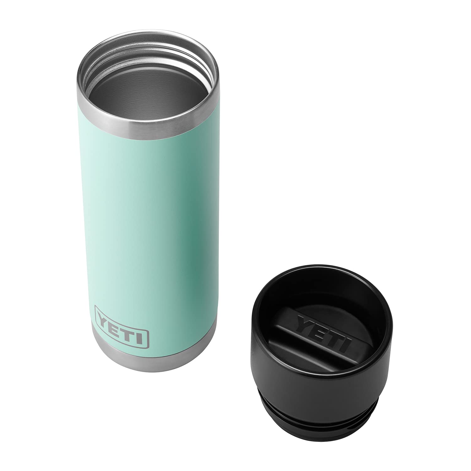 YETI Rambler stainless steel interior showing durable rust-resistant surface