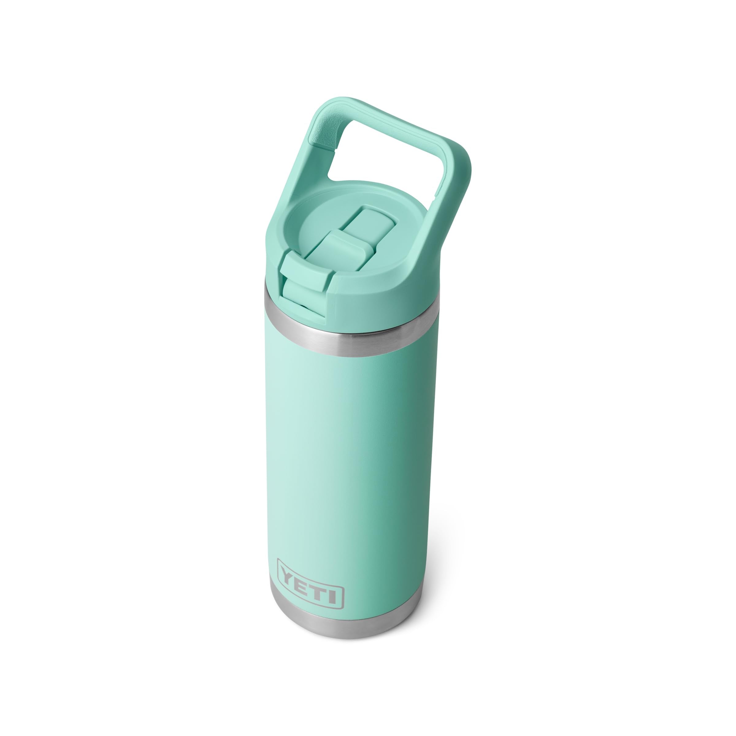 YETI Rambler straw cap close-up demonstrating easy leakproof sipping