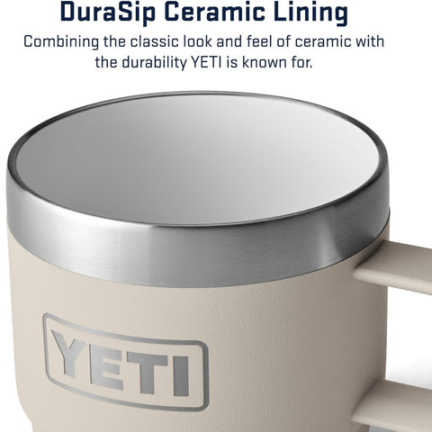 YETI Rambler top view showing 6 oz capacity and easy pouring for small drinks