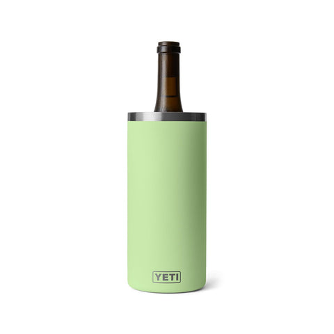 YETI Rambler Wine Chiller front view showing durable insulated shell and key lime finish