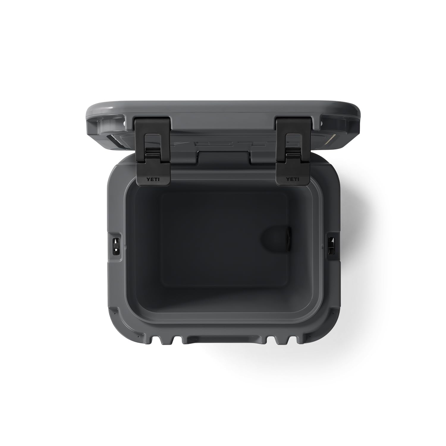 YETI Roadie 24 drain plug close-up showing quick water removal for simple cleanup