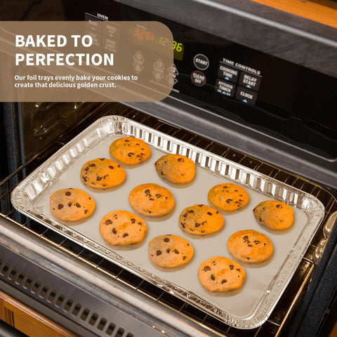 YEUIKERR pan filled with baked cookies showing even browning and convenience