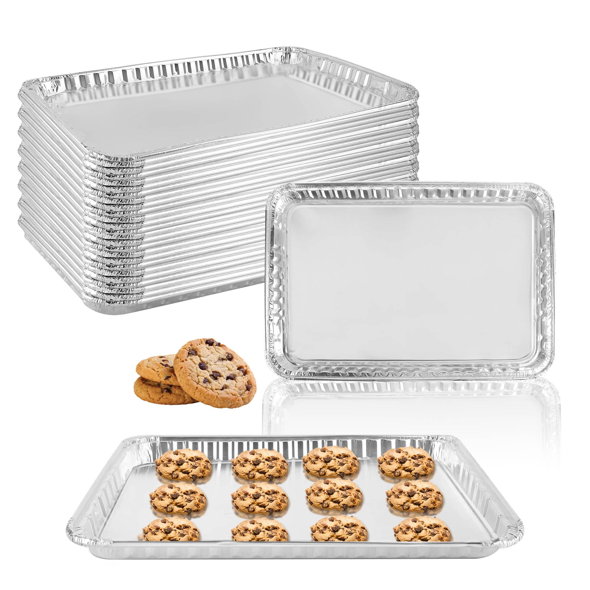 YEUIKERR front packaging showing 24 disposable pans and compact box for convenience