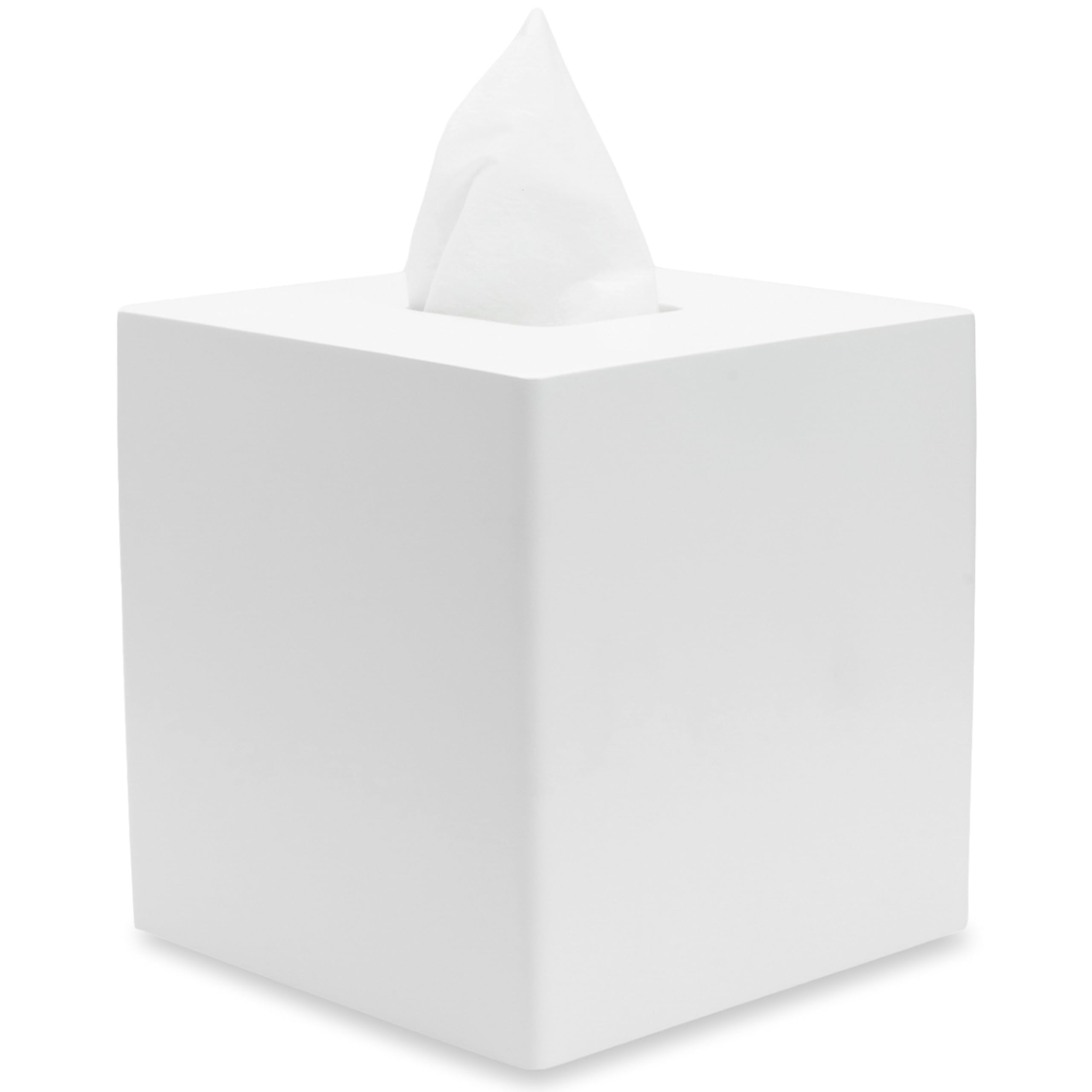 YEW DESIGN front view matte white cover enhances tabletop organization